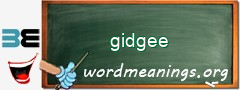 WordMeaning blackboard for gidgee